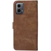 Phonesta Vintage Skin Book Wallet Case hoesje voor Motorola Moto G45 / Moto G34 - Bruin 7