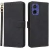 Phonesta Vintage Skin Book Wallet Case hoesje voor Motorola Moto G85 - Zwart