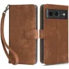 Phonesta Vintage Skin Book Wallet Case hoesje voor Google Pixel 8 - Bruin