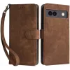 Phonesta Vintage Skin Book Wallet Case hoesje voor Google Pixel 8a - Bruin