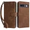 Phonesta Vintage Skin Book Wallet Case hoesje voor Google Pixel 8a - Bruin