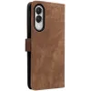 Phonesta Vintage Skin Book Wallet Case hoesje voor Samsung Galaxy S25 Edge - Bruin 7
