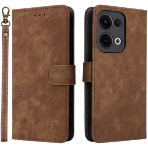 Phonesta Vintage Skin Book Wallet Case hoesje voor Oppo Reno13 - Bruin