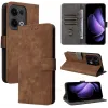 Phonesta Vintage Skin Book Wallet Case hoesje voor Oppo Reno13 - Bruin 9