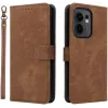 Phonesta Vintage Skin Book Wallet Case hoesje voor Oppo Reno13 F 4G/5G / Reno13 FS 5G - Bruin