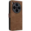Phonesta Vintage Skin Book Wallet Case hoesje voor Oppo Find X8 Pro - Bruin 7