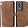 Phonesta Vintage Skin Book Wallet Case hoesje voor Oppo A80 - Bruin