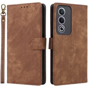 Phonesta Vintage Skin Book Wallet Case hoesje voor Oppo A80 - Bruin
