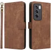 Phonesta Vintage Skin Book Wallet Case hoesje voor Oppo Reno12 Pro - Bruin