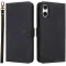 Phonesta Vintage Skin Book Wallet Case hoesje voor Sony Xperia 10 VI - Zwart