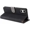 Phonesta Vintage Skin Book Wallet Case hoesje voor Sony Xperia 10 VI - Zwart 4