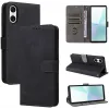 Phonesta Vintage Skin Book Wallet Case hoesje voor Sony Xperia 10 VI - Zwart 6