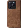 Phonesta Vintage Skin Book Wallet Case hoesje voor Realme C63/C61 / Note 60 - Bruin 7