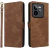 Phonesta Vintage Skin Book Wallet Case hoesje voor Realme GT 7 Pro - Bruin