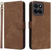 Phonesta Vintage Skin Book Wallet Case hoesje voor HONOR 200 Smart - Bruin