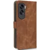 Phonesta Vintage Skin Book Wallet Case hoesje voor HONOR 90 Lite - Bruin 7