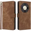 Phonesta Vintage Skin Book Wallet Case hoesje voor HONOR Magic6 Lite - Bruin
