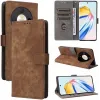 Phonesta Vintage Skin Book Wallet Case hoesje voor HONOR Magic6 Lite - Bruin 5