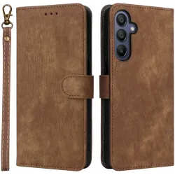 Phonesta Vintage Skin Book Wallet Case hoesje voor Samsung Galaxy A26 - Bruin