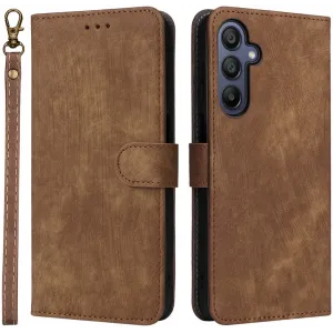 Phonesta Vintage Skin Book Wallet Case hoesje voor Samsung Galaxy A26 - Bruin
