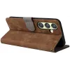 Phonesta Vintage Skin Book Wallet Case hoesje voor Samsung Galaxy S25 - Bruin 4