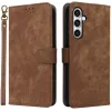 Phonesta Vintage Skin Book Wallet Case hoesje voor Samsung Galaxy S24 FE - Bruin