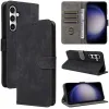 Phonesta Vintage Skin Book Wallet Case hoesje voor Samsung Galaxy S24 FE - Zwart 8