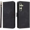 Phonesta Vintage Skin Book Wallet Case hoesje voor Samsung Galaxy S25 Plus - Zwart