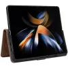 Phonesta Vintage Skin Book Wallet Case hoesje voor Samsung Galaxy Z Fold 6 - Bruin 4