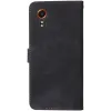 Phonesta Vintage Skin Book Wallet Case hoesje voor Samsung Galaxy Xcover 7 - Zwart 7