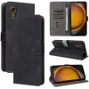 Phonesta Vintage Skin Book Wallet Case hoesje voor Samsung Galaxy Xcover 7 - Zwart 8