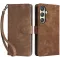 Phonesta Vintage Skin Book Wallet Case hoesje voor Samsung Galaxy S24 - Bruin