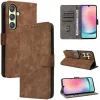 Phonesta Vintage Skin Book Wallet Case hoesje voor Samsung Galaxy S24 - Bruin 2