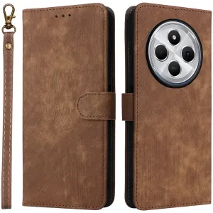 Phonesta Vintage Skin Book Wallet Case hoesje voor Xiaomi Redmi 14C / Xiaomi Poco C75 - Bruin