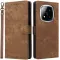 Phonesta Vintage Skin Book Wallet Case hoesje voor Xiaomi Redmi Note 14 Pro 5G/14 Pro Plus / Xiaomi Poco X7 - Bruin