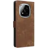 Phonesta Vintage Skin Book Wallet Case hoesje voor Xiaomi Redmi Note 14 Pro 5G/14 Pro Plus / Xiaomi Poco X7 - Bruin 7