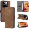 Phonesta Vintage Skin Book Wallet Case hoesje voor Xiaomi 14T - Bruin 6