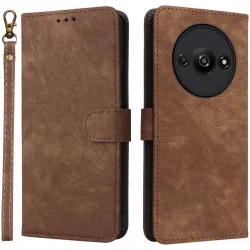 Phonesta Vintage Skin Book Wallet Case hoesje voor Xiaomi Redmi A3 - Bruin