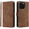 Phonesta Vintage Skin Book Wallet Case hoesje voor Apple iPhone 16 Pro Max - Bruin