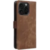 Phonesta Vintage Skin Book Wallet Case hoesje voor Apple iPhone 16 Pro Max - Bruin 7