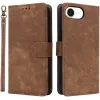 Phonesta Vintage Skin Book Wallet Case hoesje voor Apple iPhone 17e/16e - Bruin