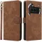 Phonesta Vintage Skin Book Wallet Case hoesje voor Nothing Phone (3a) - Bruin