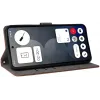 Phonesta Vintage Skin Book Wallet Case hoesje voor Nothing Phone (3a) Pro - Bruin 4