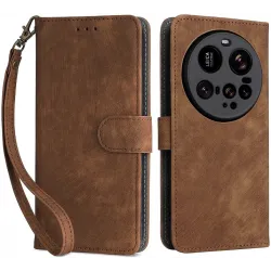 Phonesta Vintage Skin Book Wallet Case hoesje voor Xiaomi 15 Ultra - Bruin