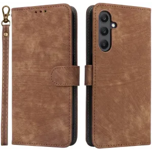 Phonesta Vintage Skin Book Wallet Case hoesje voor Samsung Galaxy A25 - Bruin