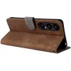 Phonesta Vintage Skin Book Wallet Case hoesje voor Sony Xperia 1 VII - Bruin 4