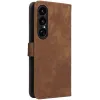 Phonesta Vintage Skin Book Wallet Case hoesje voor Sony Xperia 1 VII - Bruin 7
