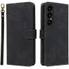 Phonesta Vintage Skin Book Wallet Case hoesje voor Sony Xperia 1 VII - Zwart