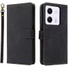 Phonesta Vintage Skin Book Wallet Case hoesje voor Xiaomi Poco M7 Pro - Zwart