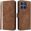 Phonesta Vintage Skin Book Wallet Case hoesje voor Motorola Edge 60 / Edge 60 Fusion - Bruin